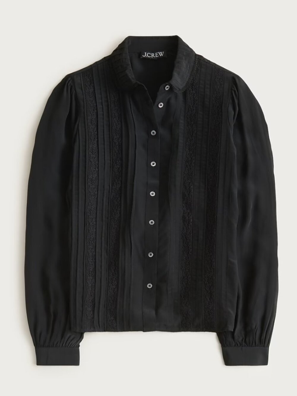 J.Crew Lace-trim button-up shirt with club collar